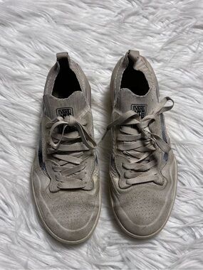 Vans Men's Taupe Suede Knit-Trim Sneakers